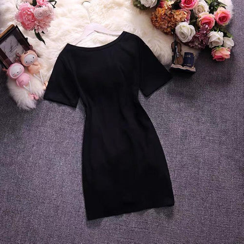 Bisco Sequined Knot Dress In Black