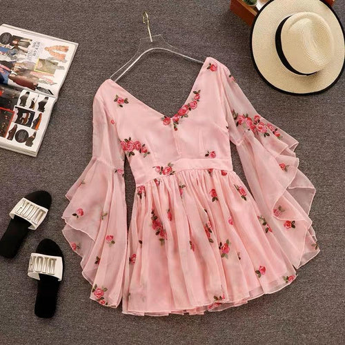 Blush Pink Angeline Dress In Pink