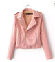 Bosch Leather Jackets - front shot on hanger, pink - Miss Mosa By Akanksha