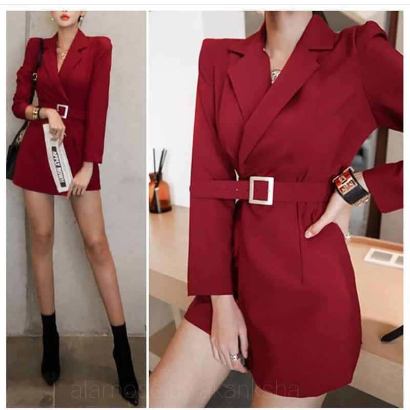 Bossbabe Belted Romper - Alamode By Akanksha