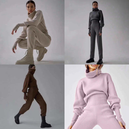 Bratey Winter Tracksets - full-length shot on model, multicolour - Miss Mosa By Akanksha