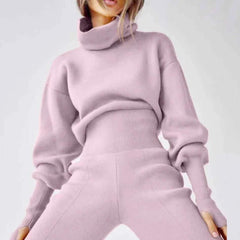 Bratey Winter Tracksets - front shot on model, pink - Miss Mosa By Akanksha