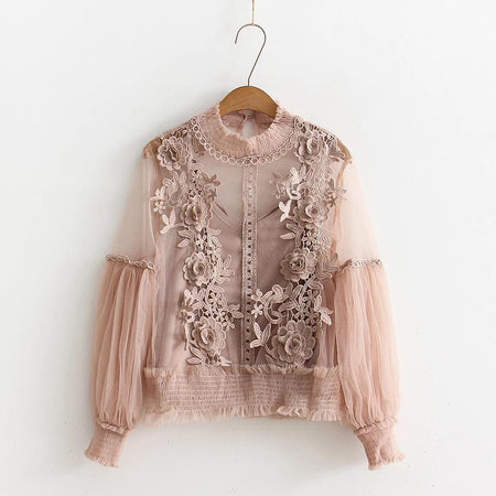 Brazmine Luxe Blouses - front shot on hanger, blush pink - Miss Mosa By Akanksha