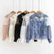 Brazmine Luxe Blouses - front shot on hanger, multicolour - Miss Mosa By Akanksha