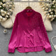 Bridget Pearl Satin Detailed Tops - flat-lay product shot, pink - Miss Mosa By Akanksha