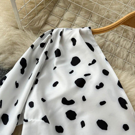 Brynn Coord Set In White - close-up of print, white - Miss Mosa By Akanksha