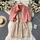 Carol Set of Dress and Jacket - styled flat-lay shot, multicolour - Miss Mosa By Akanksha