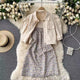 Carol Set of Dress and Jacket - styled flat-lay shot, multicolour - Miss Mosa By Akanksha