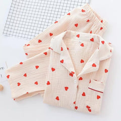 Carrot and Heart Nightsets - flat-lay product shot, cream - Miss Mosa By Akanksha