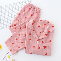 Carrot and Heart Nightsets - flat-lay product shot, pink - Miss Mosa By Akanksha