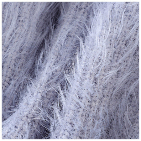 Cashmere Cropped Jumpers - close-up of fabric texture, grey - Miss Mosa By Akanksha