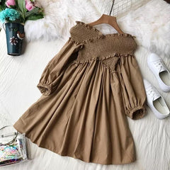 Catelyn Summer Dress - styled flat-lay shot, brown - Miss Mosa By Akanksha