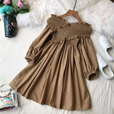 Catelyn Summer Dress - styled flat-lay shot, brown - Miss Mosa By Akanksha