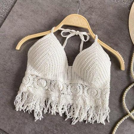 Catherine Crochet Top - styled flat-lay shot, white - Miss Mosa By Akanksha