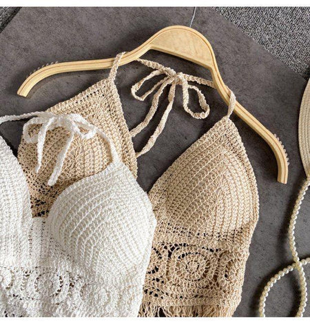 Catherine Crochet Top - styled flat-lay shot, multicolour - Miss Mosa By Akanksha