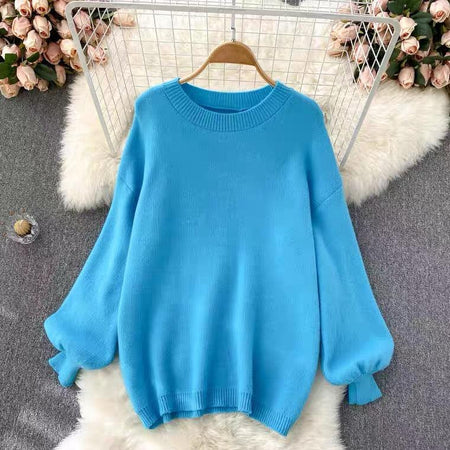Cesco Pullover with Sling - front shot on hanger, blue - Miss Mosa By Akanksha