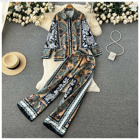 Cicily Abstract Coord Set In Multicolour - styled flat-lay shot, multicolour - Miss Mosa By Akanksha