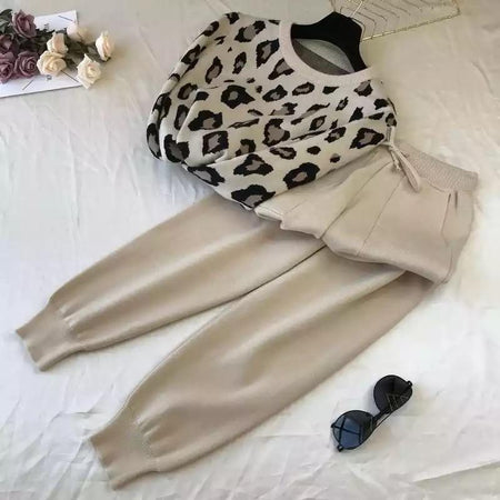 Coachella Leopard Pattern Coord - styled flat-lay shot, beige - Miss Mosa By Akanksha