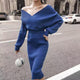 Cresta Two Piece Coords Sets - front shot on model, blue - Miss Mosa By Akanksha