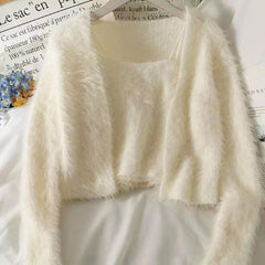 Daffy Sweater Set - styled flat-lay shot, cream - Miss Mosa By Akanksha