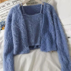 Daffy Sweater Set - styled flat-lay shot, blue - Miss Mosa By Akanksha
