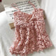 Daisy Lace Top - front shot on hanger, pink - Miss Mosa By Akanksha