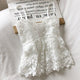 Daisy Lace Top - front shot on hanger, white - Miss Mosa By Akanksha