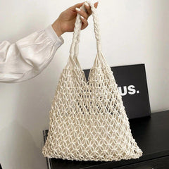 Danica Statement Bag - front shot on hanger, white - Miss Mosa By Akanksha