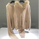 Daniel Winter Trackset - front shot on hanger, beige - Miss Mosa By Akanksha