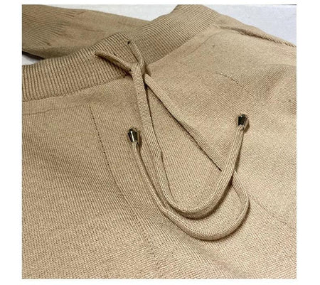 Daniel Winter Trackset - close-up of drawstring, beige - Miss Mosa By Akanksha