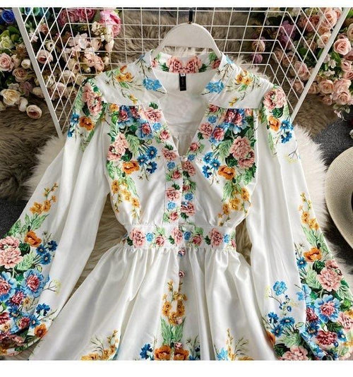 Daphny Vintage Dress In White