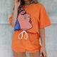 David Coord Set - front shot on model, orange - Miss Mosa By Akanksha