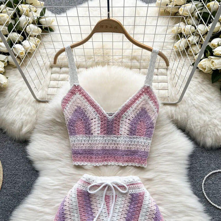 Deli Statement Coord Set - styled flat-lay shot, pink - Miss Mosa By Akanksha