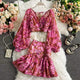 Delma Floral Coord Set - styled flat-lay shot, pink - Miss Mosa By Akanksha