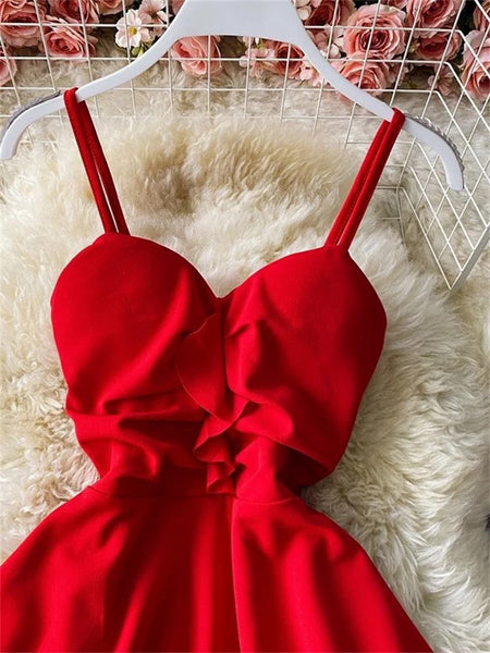 Denzen Skater Dress - close-up of bodice, red - Miss Mosa By Akanksha