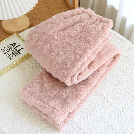 Eleanor Fleece Nightsuits - folded flat-lay product shot, pink - Miss Mosa By Akanksha