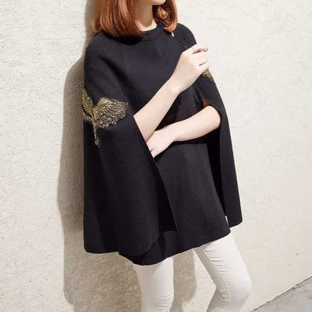 Black - NYE Bestseller Embellished Capes
