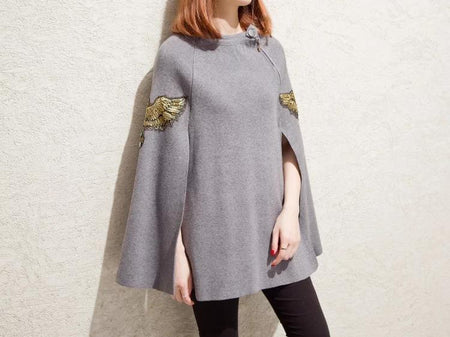 Grey - NYE Bestseller Embellished Capes