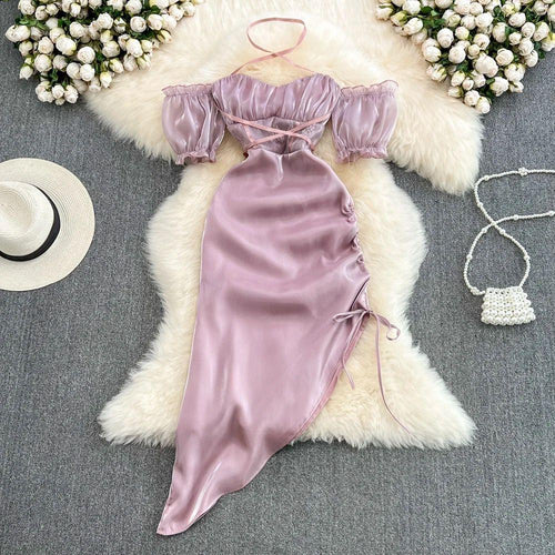 Etta Luxury Dress In Lilac