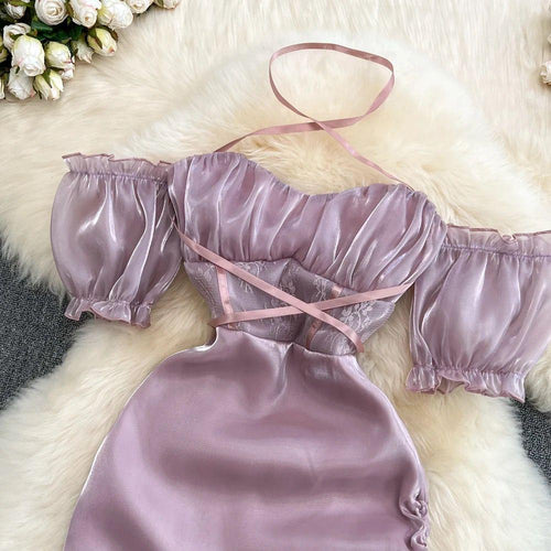 Etta Luxury Dress In Lilac