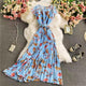 Filly Floral Maxi Dress - full-length flat-lay shot, blue - Miss Mosa By Akanksha