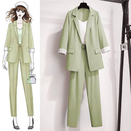 Florence Suit Sets - styled flat-lay shot, green - Miss Mosa By Akanksha