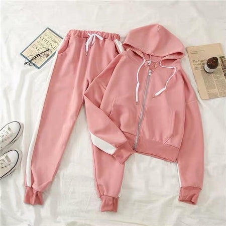 Fodel Tracksets - styled flat-lay shot, pink - Miss Mosa By Akanksha