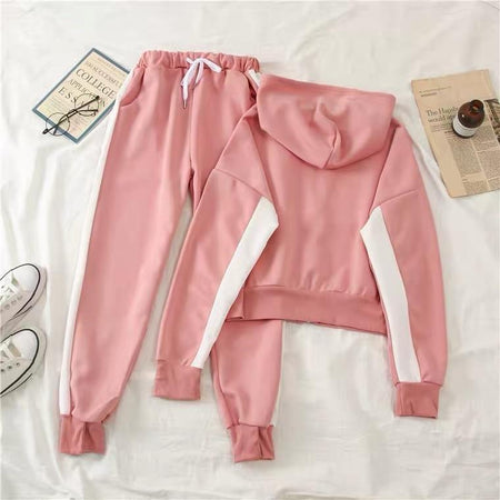 Fodel Tracksets - back shot styled flat-lay, pink - Miss Mosa By Akanksha