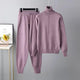 Freddy Luxury Tracksets - front shot on hanger, mauve - Miss Mosa By Akanksha
