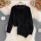 Freddy Sweater Set - styled flat-lay shot, black - Miss Mosa By Akanksha