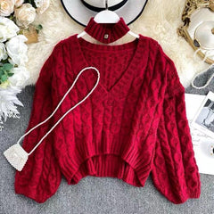 Gatsy Luxury Sweaters - styled flat-lay shot, red - Miss Mosa By Akanksha