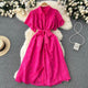 Ginny Cotton Dress - styled flat-lay shot, pink - Miss Mosa By Akanksha