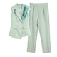 Hader Luxury Suit Set - flat-lay product shot, mint - Miss Mosa By Akanksha