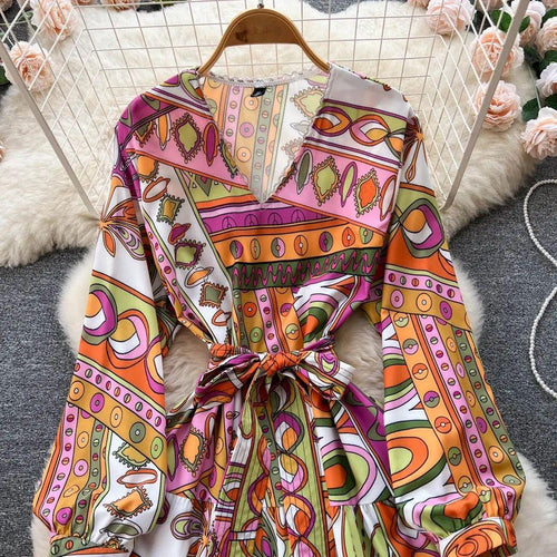 Harlow Statement Dress In Multicolor